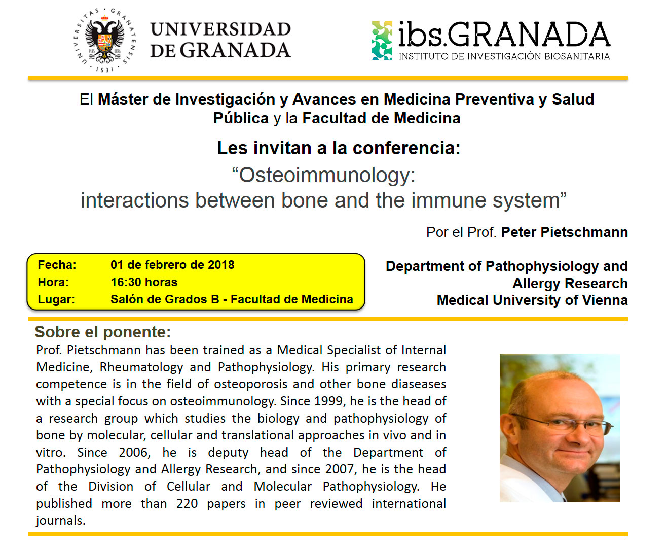 Osteoimmunology conference: interactions between bone and the immune system”