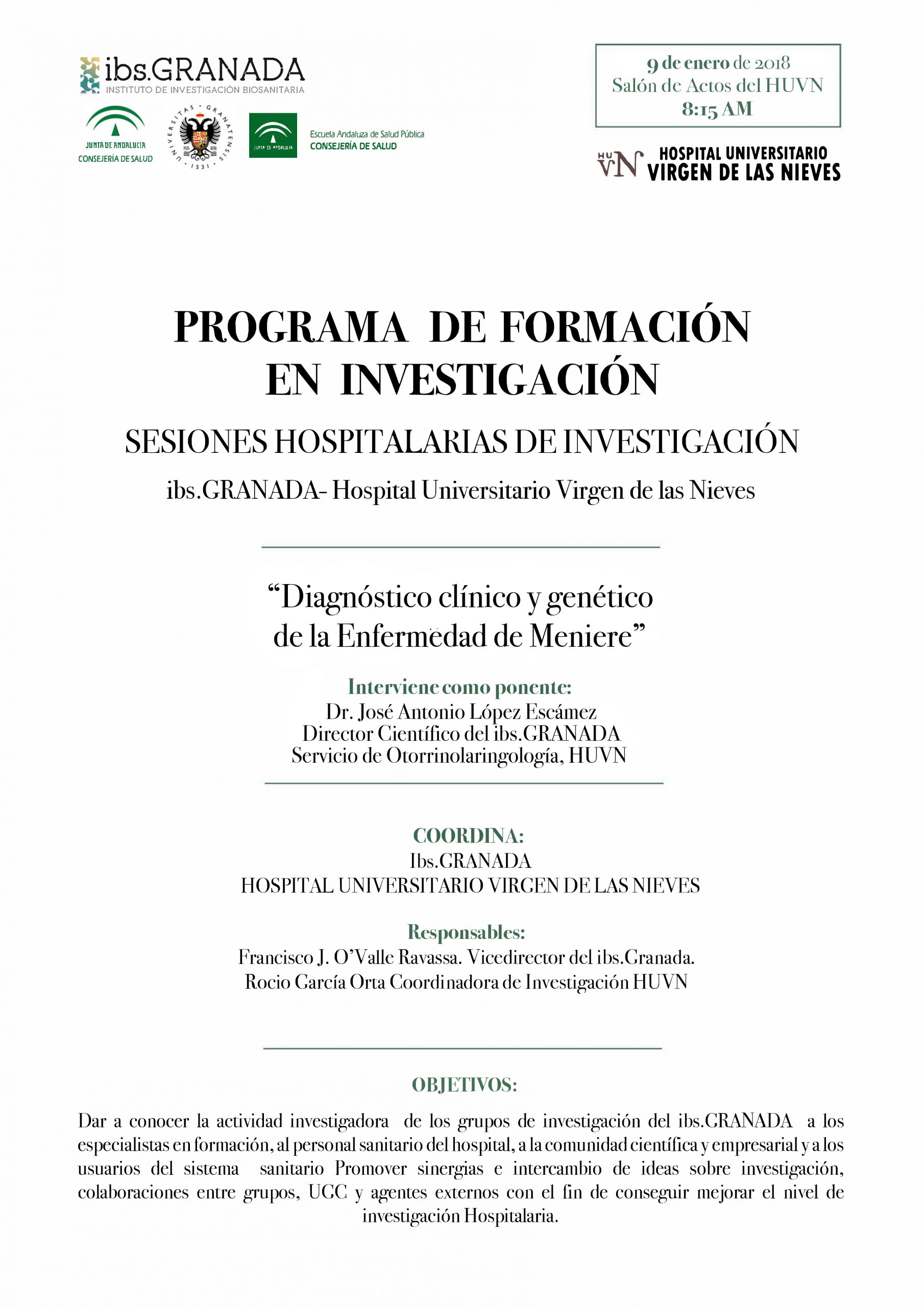 Sesion Hospitalaria: Diagnóstico Clínico y Genérico de la Enfermedad de Meniere