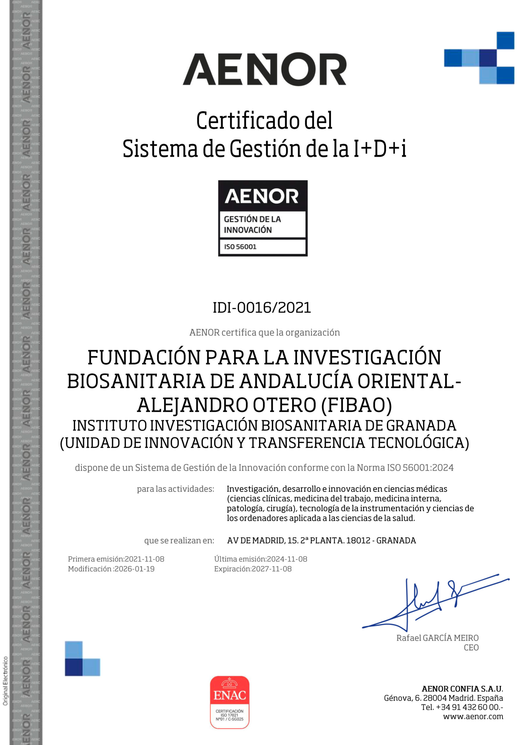 Norma UNE 166002:2021